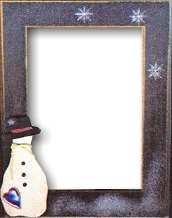 Matte Black With Snowman Frame